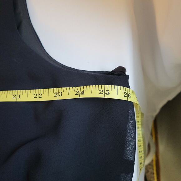 Oblique Womens Black Sleeveless Round Neck Knee Length Shift Dress Size 24 - Picture 7 of 8